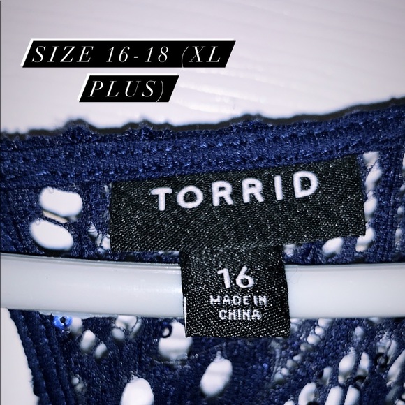 Torrid Formal Skater Navy Blue Sequin Dress - Picture 4 of 4